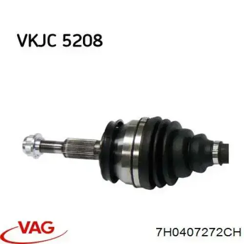 7H0407272CH VAG Полуось передняя, правая
