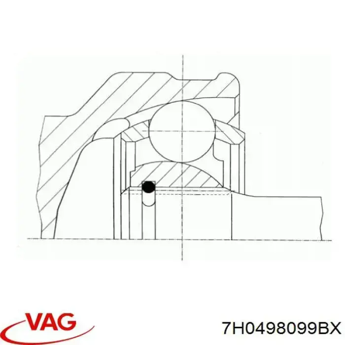 ШРУС наружный передний 7H0498099BX VAG