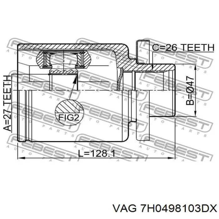 Шарнир угловых скоростей передний левый GSP 602441 цена, от 40.36 USD