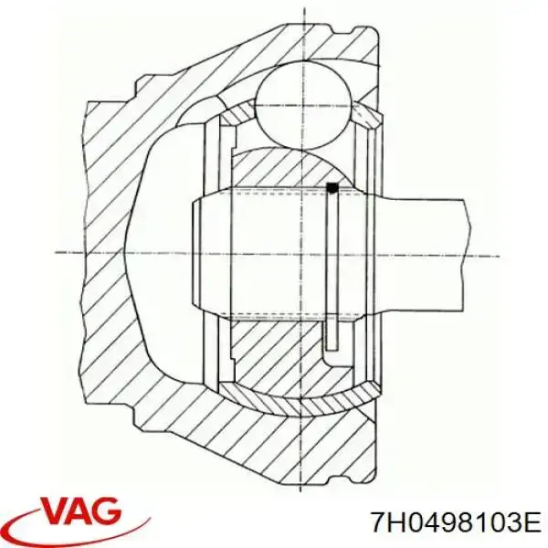 Шарнир угловых скоростей передний левый VAG 7H0498103E цена, от 49.46 USD