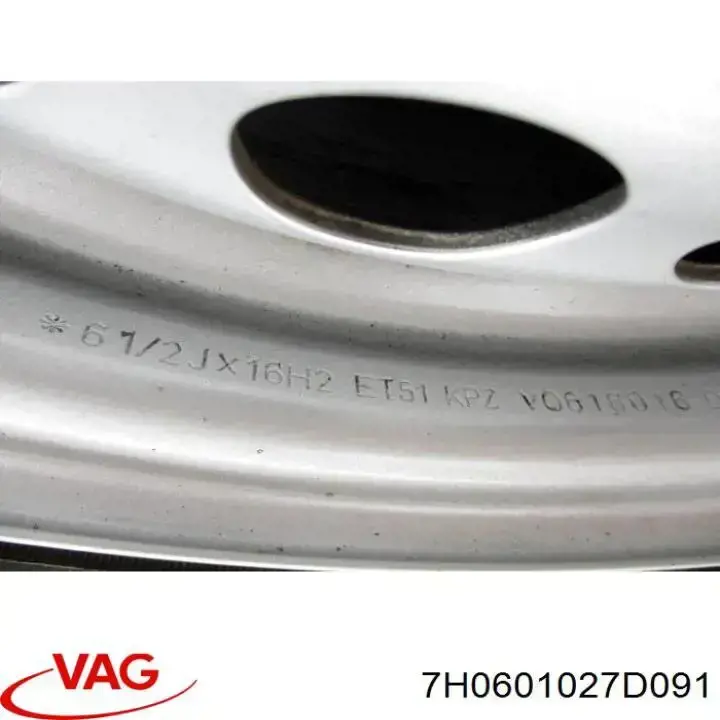 Купить 7H0601027D091 VAG Диск колесный