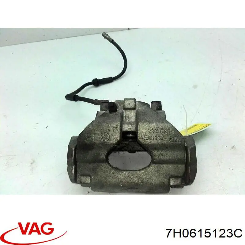 Купить 7H0615123C VAG Суппорт тормозной передний левый
