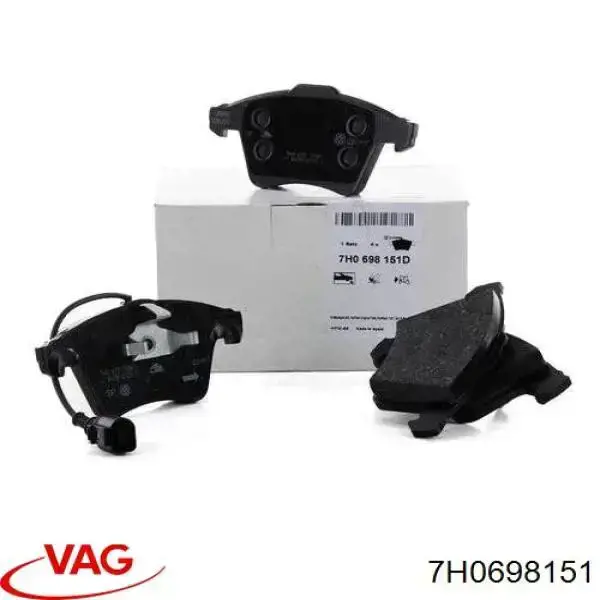 Передние тормозные колодки 7H0698151 VAG