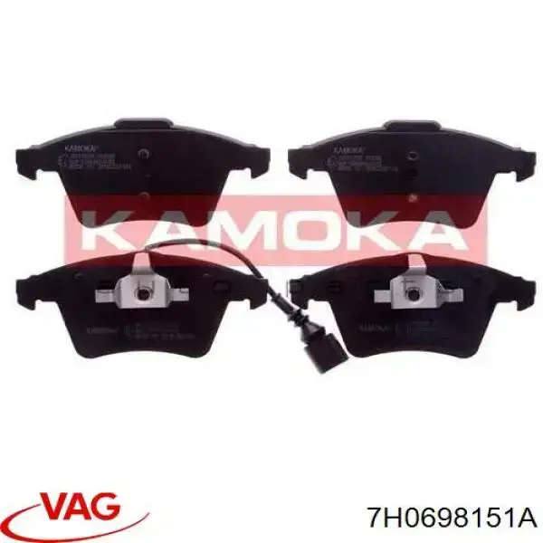 7H0698151A VAG Sapatas do freio dianteiras de disco