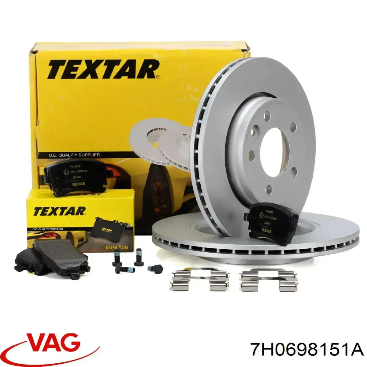 7H0698151A VAG Sapatas do freio dianteiras de disco