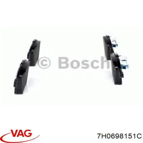 7H0698151C VAG Колодки передние