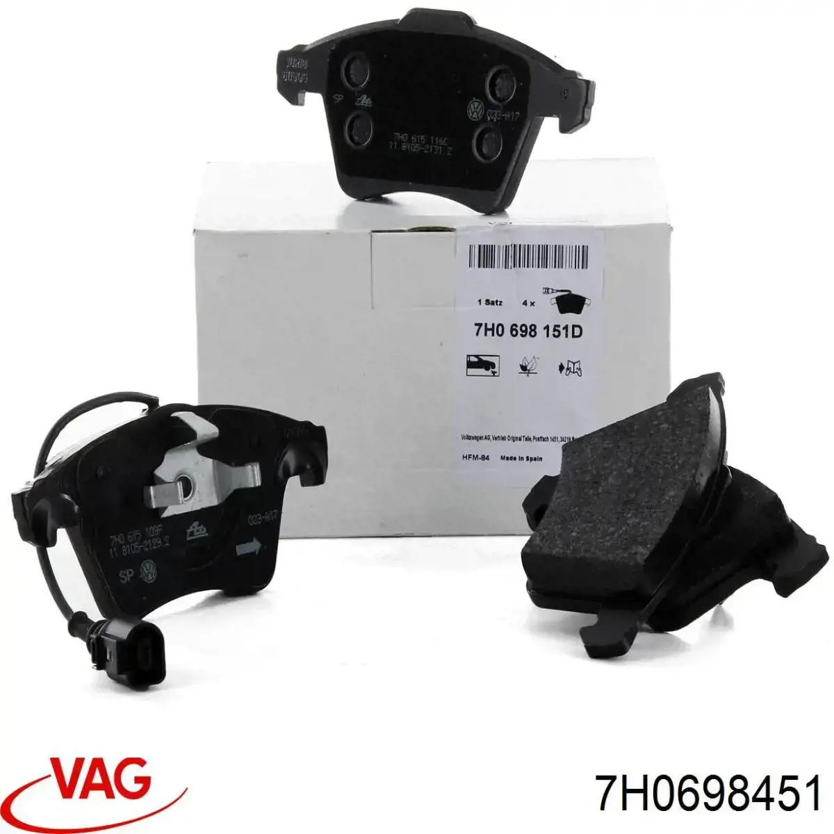Колодки дисковые  VAG 7H0698451 цена, от 22.88 USD