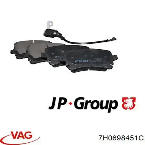 Задние тормозные колодки 7H0698451C VAG