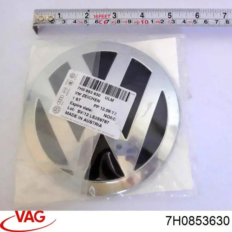 Купить 7H0853630ULM VAG Эмблема крышки багажника