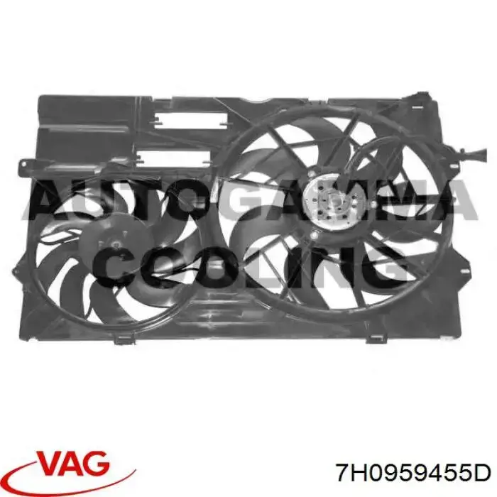Электровентилятор охлаждения в сборе VAG 7H0959455D цена, от 101.35 USD