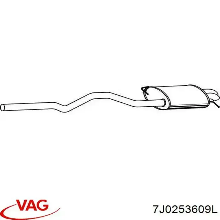 7J0253609L VAG Выхлопная труба