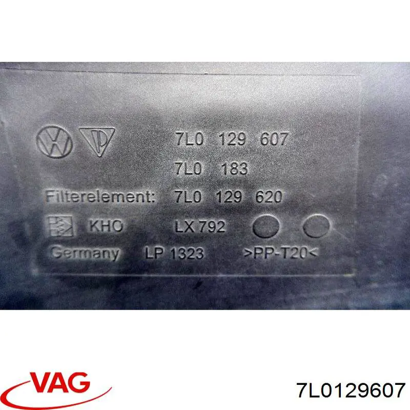 Caixa de filtro de ar para Volkswagen Touareg I 7LA, 7L6, 7L7