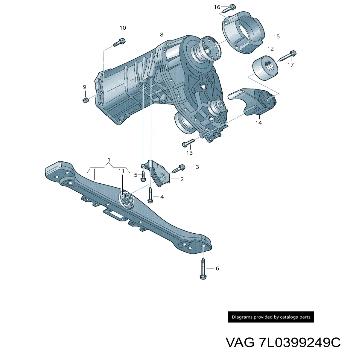 Купить 7L0399249C VAG Сайлентблок раздаточной коробки