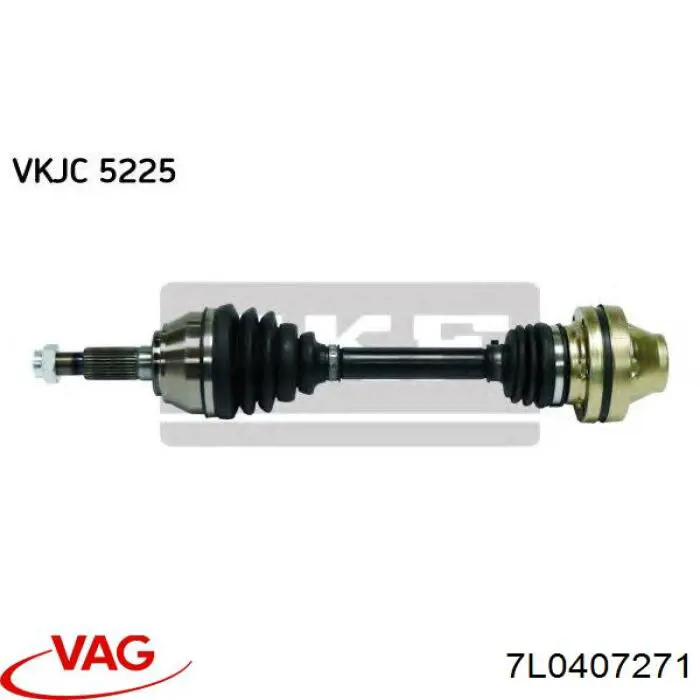 Полуось передняя 7L0407271 VAG