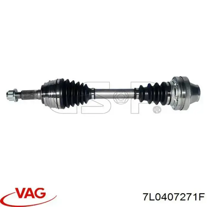 Полуось (привод) передняя VAG 7L0407271F цена, от 30.19 USD