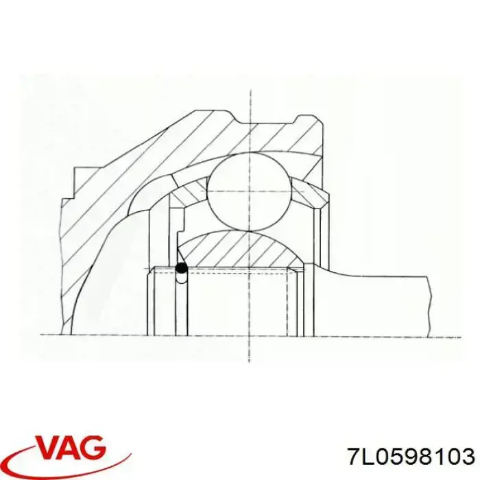 Шарнир угловых скоростей внутренний задний VAG 7L0598103 цена, от 46.42 USD