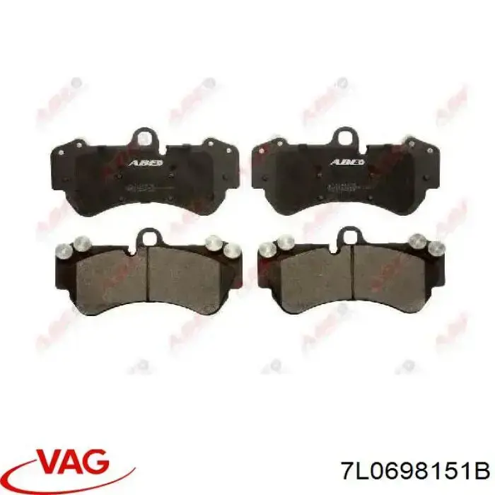 Передние тормозные колодки 7L0698151B VAG