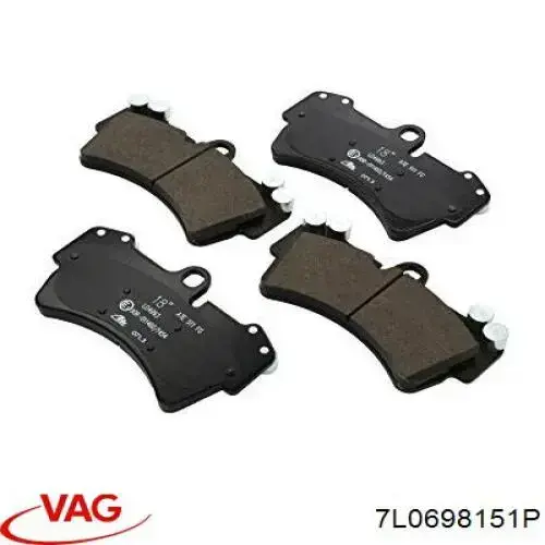 Sapatas do freio dianteiras de disco VAG 7L0698151P