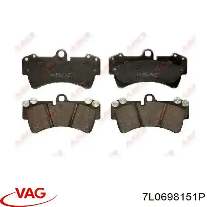7L0698151P VAG Sapatas do freio dianteiras de disco