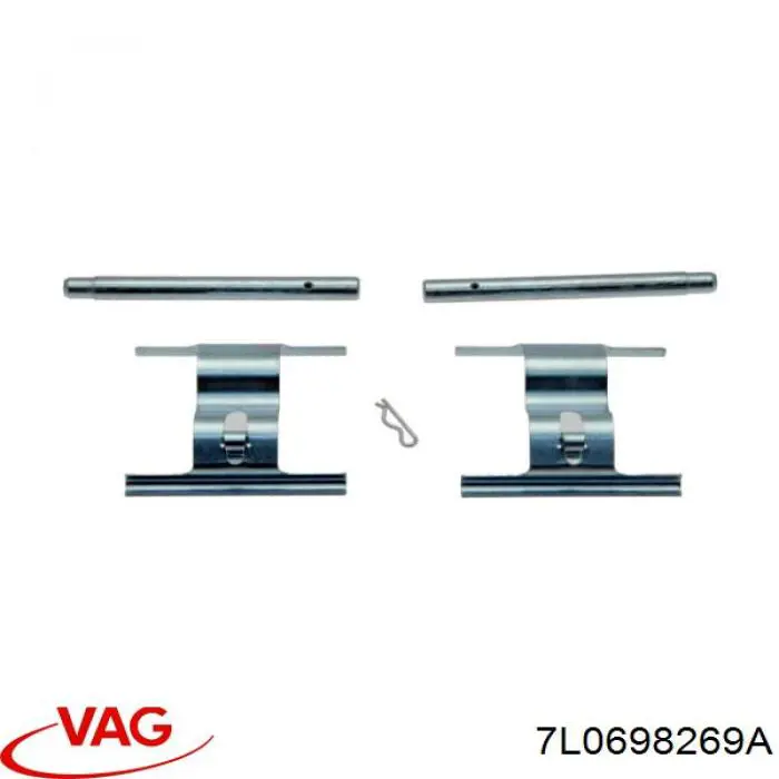Комплект пружинок крепления дисковых колодок, передних VAG 7L0698269A цена, от 37.80 USD