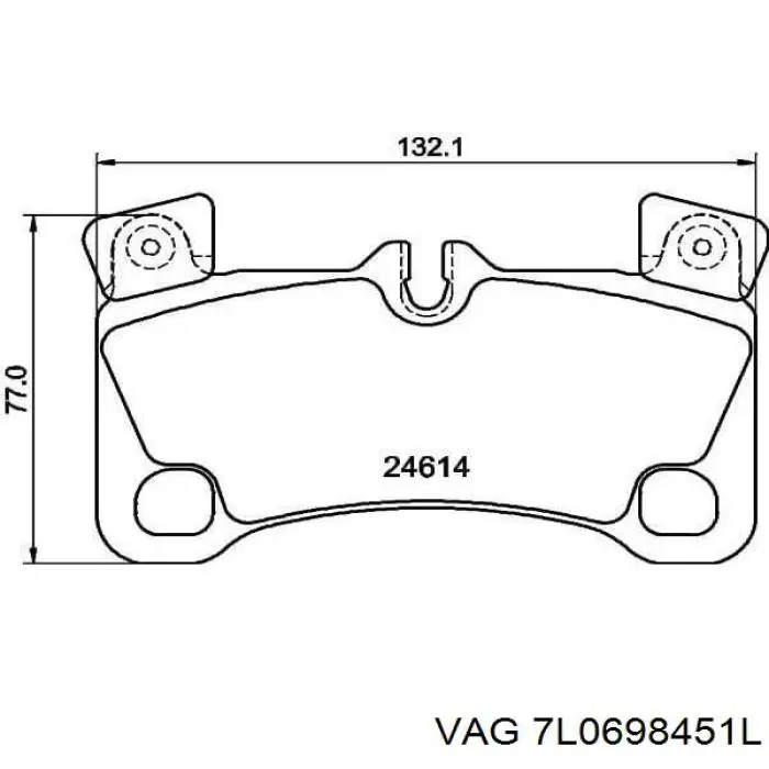 Задние тормозные колодки 7L0698451L VAG