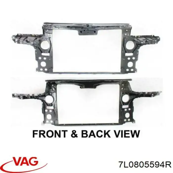 7L0805594R VAG Suporte do radiador montado (painel de montagem de fixação das luzes)