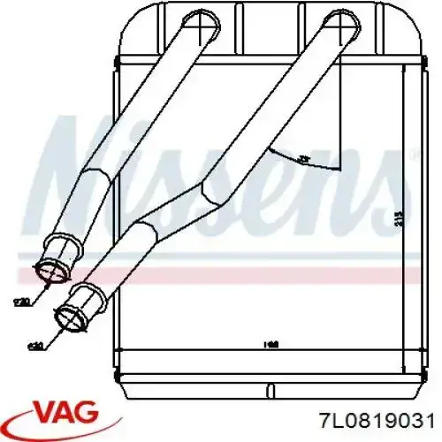 Радиатор печки 7L0819031 VAG