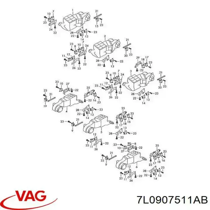 Мотор заслонки рециркуляции воздуха VAG 7L0907511AB