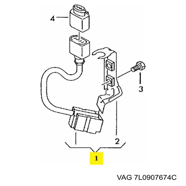 Датчик поперечного ускорения 7L0907674C VAG