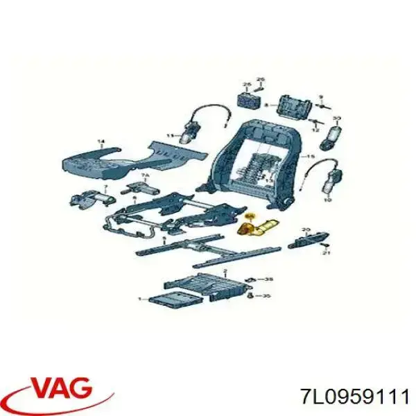 Мотор привода регулировки сиденья VAG 7L0959111