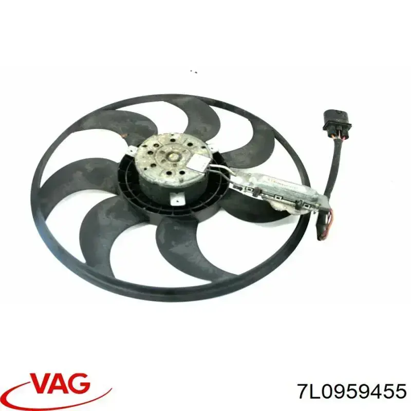 7L0959455 VAG ventilador elétrico de esfriamento montado (motor + roda de aletas esquerdo)