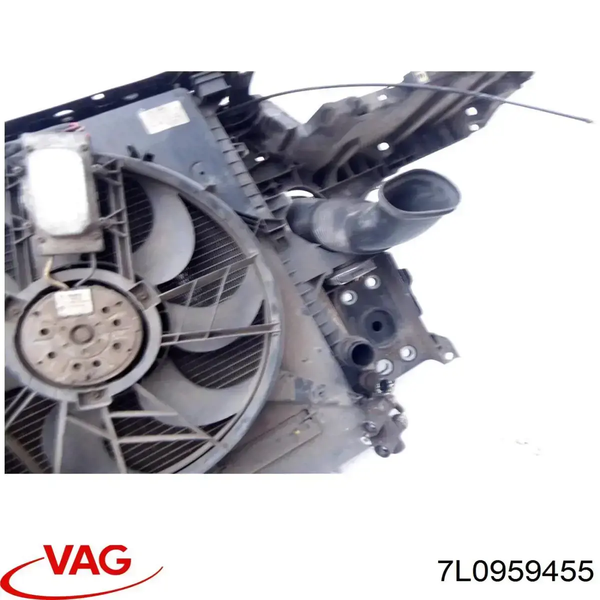 Купить 7L0959455 VAG Электровентилятор охлаждения в сборе (мотор+крыльчатка) левый