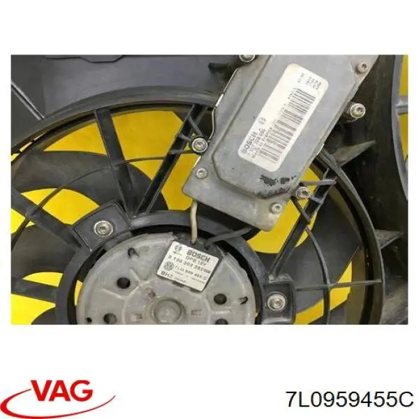 Купить 7L0959455C VAG Электровентилятор охлаждения в сборе (мотор+крыльчатка) левый