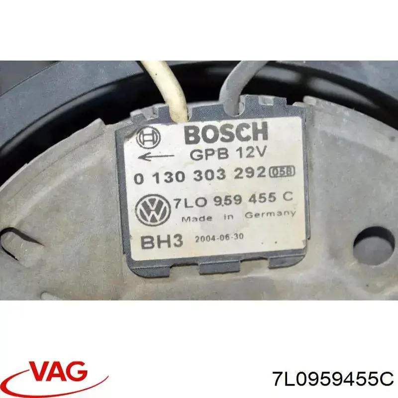 7L0959455C VAG Вентилятор системы охлаждения левый
