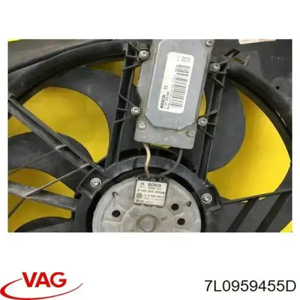 Электровентилятор охлаждения в сборе (мотор+крыльчатка) правый VAG 7L0959455D