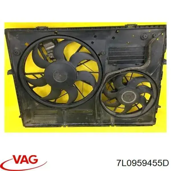 Купить 7L0959455D VAG Электровентилятор охлаждения в сборе (мотор+крыльчатка) правый