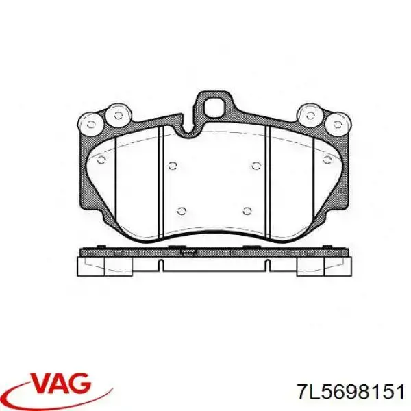 7L5698151 VAG Колодки передние