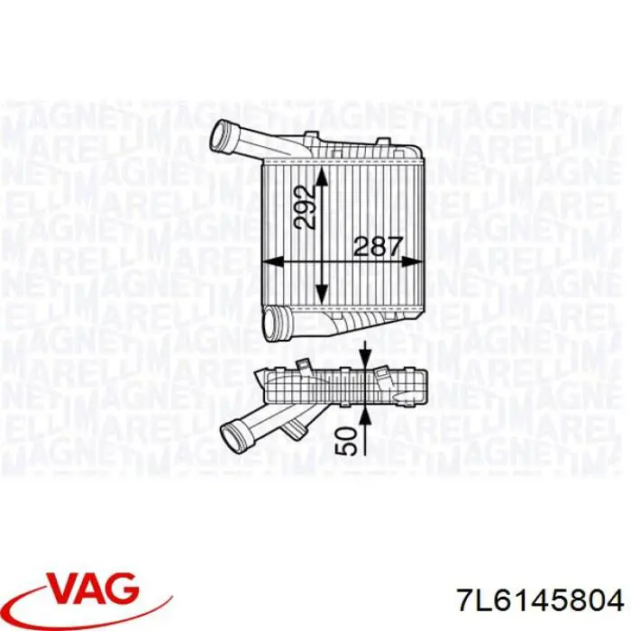 7L6145804 VAG radiador de intercooler