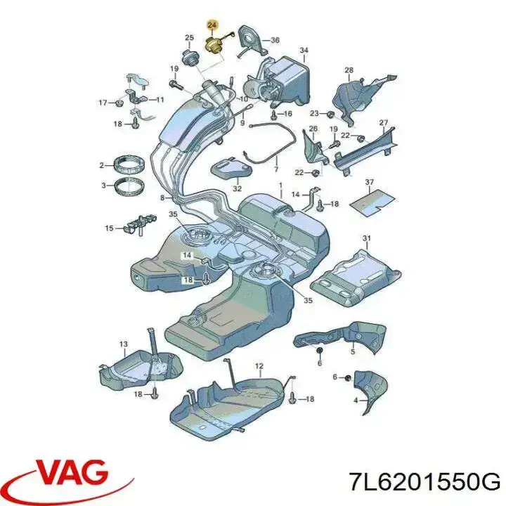 Пробка топливного бака VAG 7L6201550C цена, от 16.47 USD