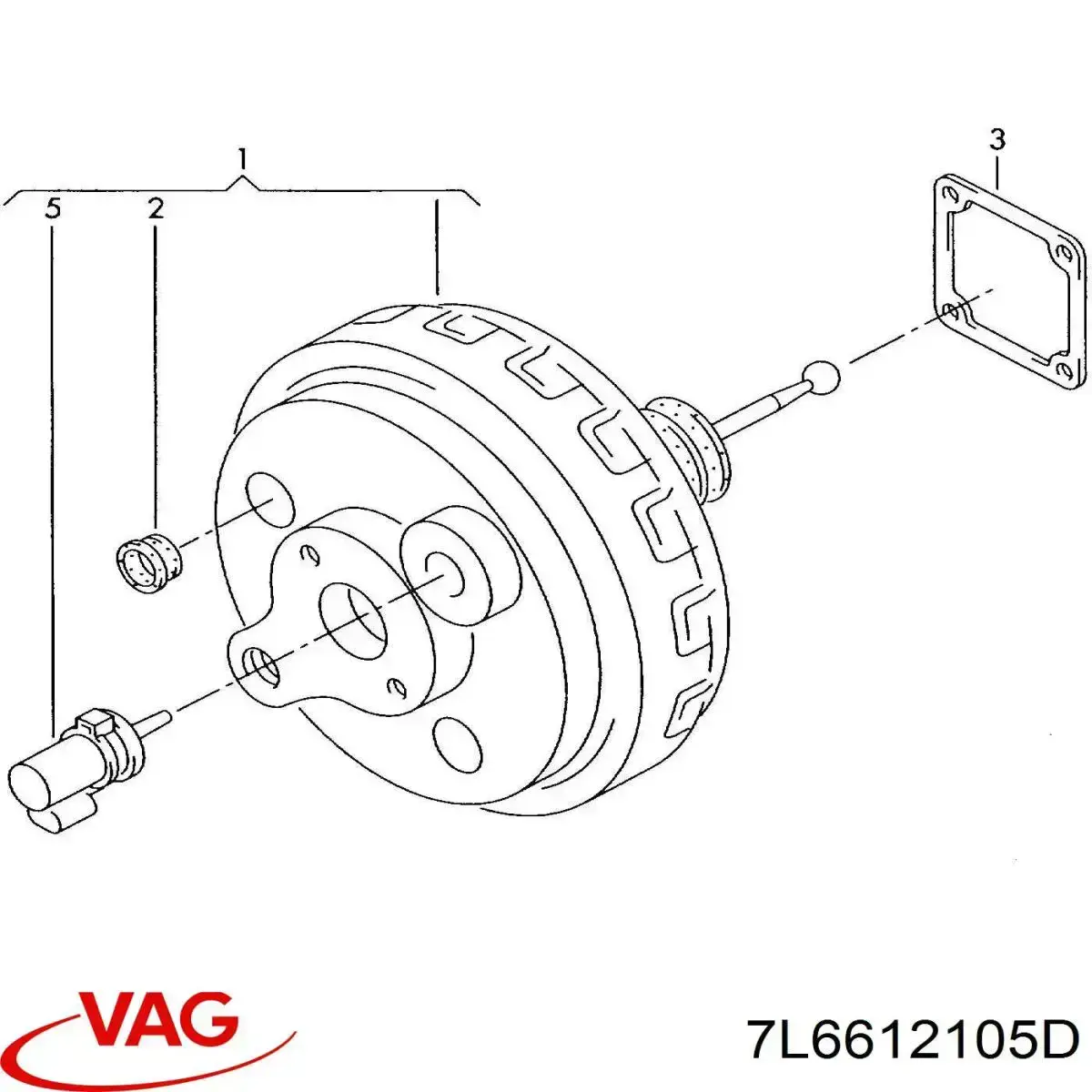 Усилитель тормозов 7L6612105D VAG