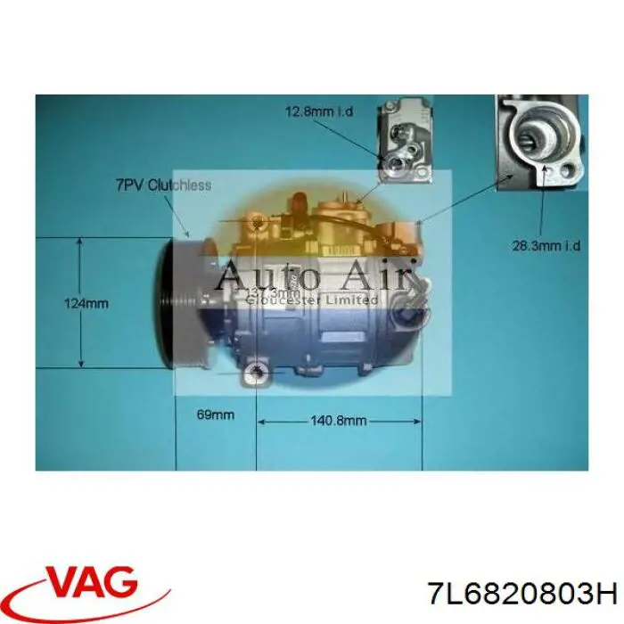 Компрессор системы кондиционирования VAG 7L6820803H цена, от 85.03 USD