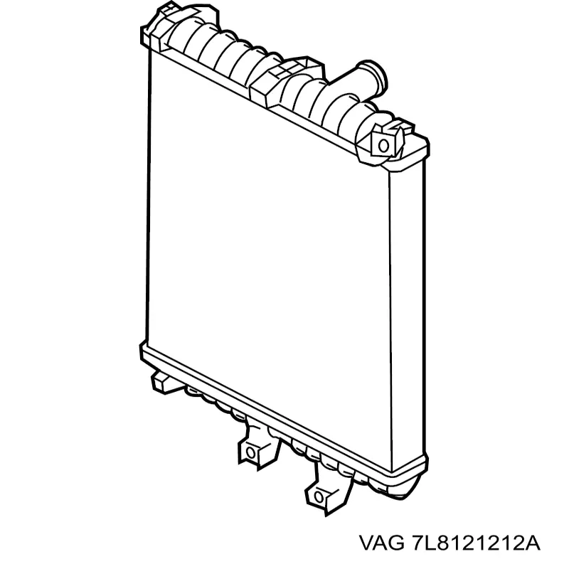 Радиатор охлаждения двигателя дополнительный 7L8121212A VAG