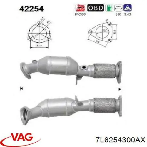 7L8254300AX VAG
