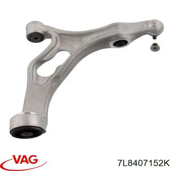 7L8407152K VAG braço oscilante inferior direito de suspensão dianteira