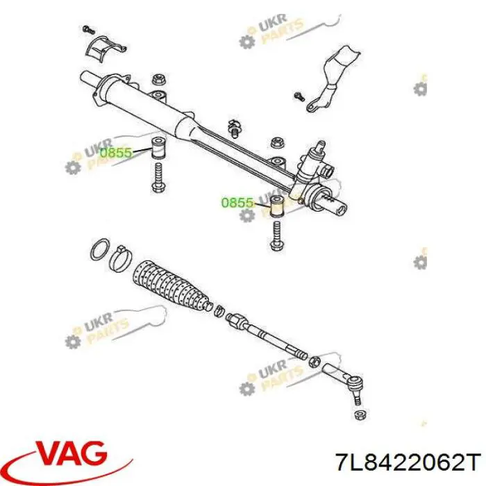 Реечный рулевой механизм VAG 7L8422062T цена, от 1052.47 USD