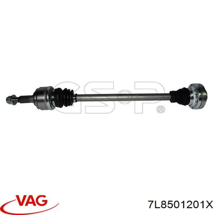 7L8501201X VAG semieixo traseiro