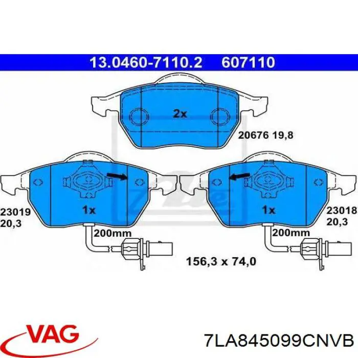 Лобовое стекло 7LA845099CNVB VAG