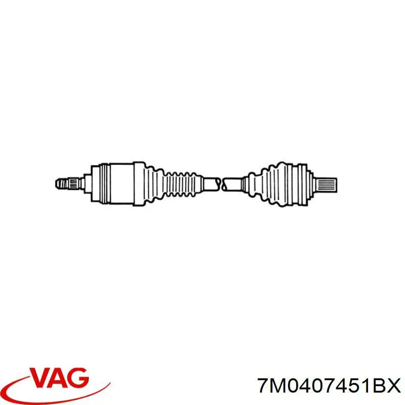 Привод передний левый VAG 7M0407451BX цена, от 74.72 USD