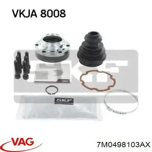 Шарнир угловых скоростей внутренний передний VAG 7M0498103AX цена, от 33.92 USD