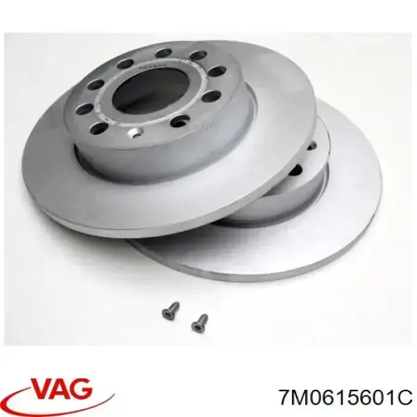 7M0615601C VAG диск тормозной задний